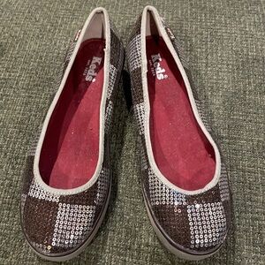 Keds checkered sequence patterned wedge shoes (sz 7)